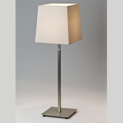 Square Table Lamp in Matt Nickel